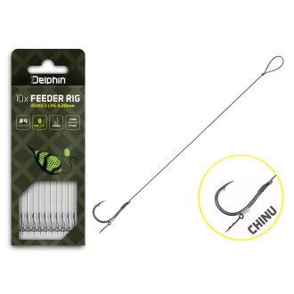   Delphin Braided Sting Feeder rig 10db/cs 12cm/0,14mm Chinu #8