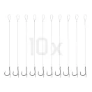 Delphin Fluoro Sting Feeder rig 10db/cs 12cm/0,26mm Chinu #6