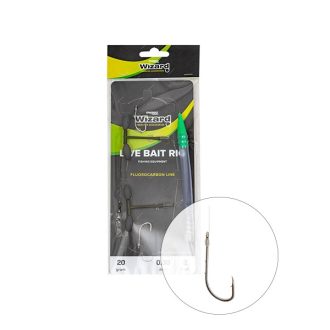   WIZARD LIVE BAIT RIG TIROLIFÁS RABLÓHALAS SZERELÉK, Medium 40 g, 2 db 1-es horog, 0,30 mm - 13 kg