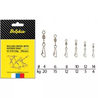 Dephin Rolling Swiwel with hooked snap BN/14