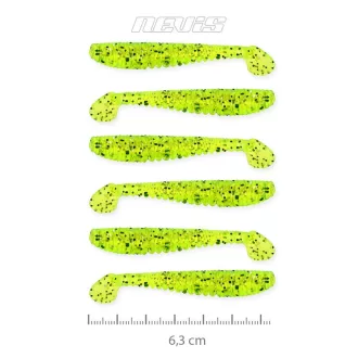 Nevis Vantage Impulse Shad 6,3cm 6db/cs fluo zöld flitter