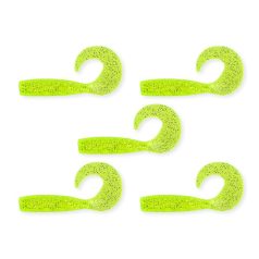Twister 7,5cm 7db/cs fluo zöld-csillám