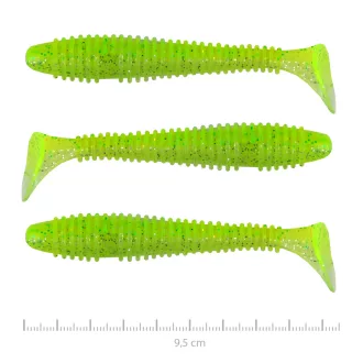   Nevis Vantage Swinger gumihal 9,5cm/3db/cs (Flash Chartreuse)