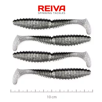 Reiva Zander Power Shad gumihal 10cm /4db (Flash Bleak)