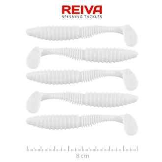 Reiva Zander Power Shad 8cm 5db/cs (Classic White)