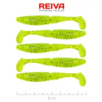 Reiva Zander Power Shad 8cm 5db/cs (Poppy Green)
