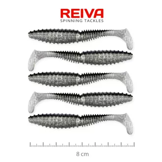 Reiva Zander Power Shad 8cm 5db/cs (Flash Bleak)