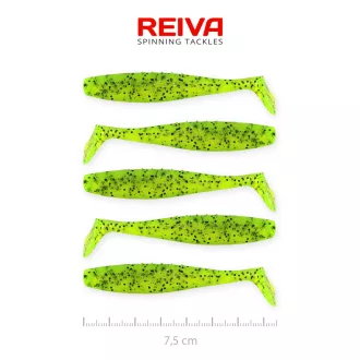 Reiva Flat Minnow shad 7,5cm 5db/cs (Poppy Green)