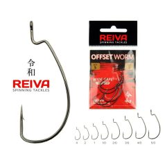 Reiva Offset Worm 2/0-as horog 5db/cs