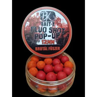 Bait-X Fluo Shot popup brutál fűszer12mm 30g