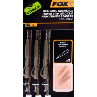   Fox 30lb Camo Submerge Power Grip Lead Clip Kwik Change Leaders