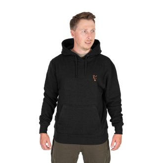 Fox Collection Hoody - fekete/narancs kapucnis pulóver 3XL