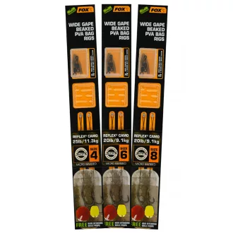 FOX Edges Wide Gape Beaked PVA Ready Rigs - 20lb Size 8