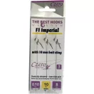 Czero F1 Imperial előkötött horog 0,10 fonott 12-es horog méret 8cm hossz 3db/csomag