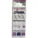Czero F1 Quantum előkötött horog 0,14 fonott 6-os horog méret 8cm hossz 3db/csomag