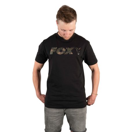 Fox Black / Camo print T - L