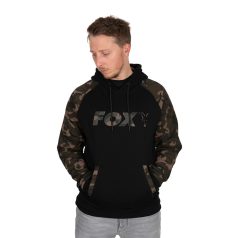 Fox Black / Camo Raglan hoodie - kapucnis pulóver 3XL