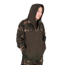 Fox LW Khaki / Camo Split Zip Hoody - könnyű cipzáras felső 3XL