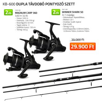 Nevis dupla távdobó pontyozó szett