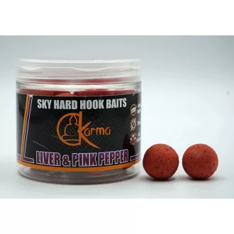   Karma Hookbaits - liver & pink pepper sky hard csalizó bojli 24mm 100g