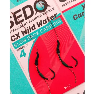   Sedo CX Wild Water Blow Back Carp Rig Size 6 szakállas teflonbevonatú előkötött horog
