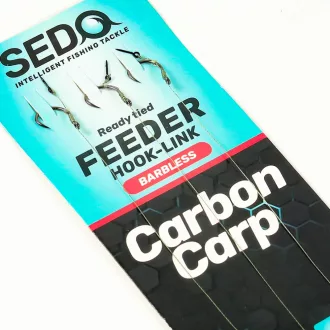   Sedo Carbon Carp Feeder előkötött szakáll nélküli horog size 8 / 0,225mm monofil