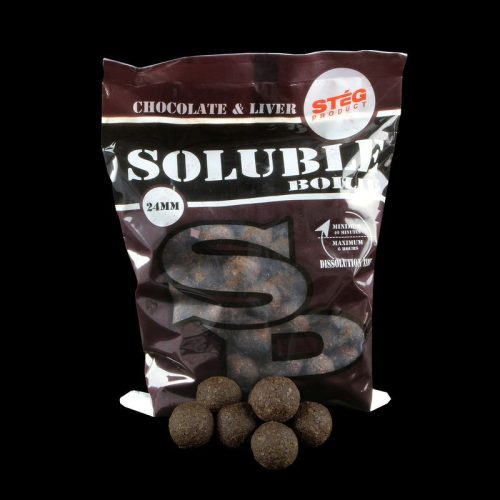 Stég Product Soluble boilie 24 mm Chocolate&Liver (csoki-máj) 1kg